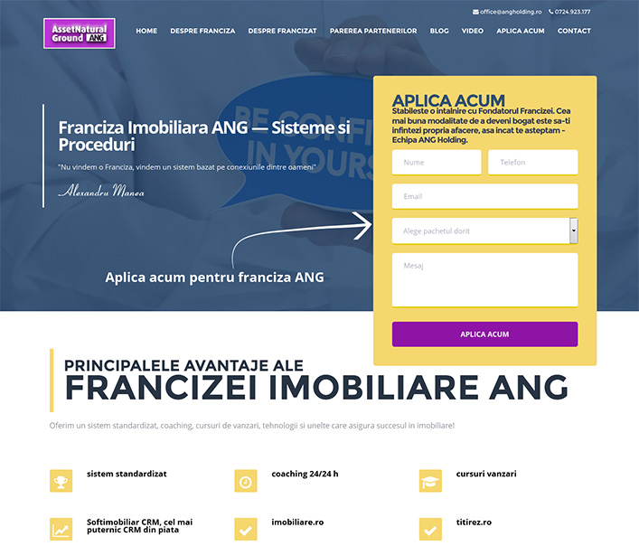 Asset Natural Ground (ANG) - franciza imobiliara Bucuresti