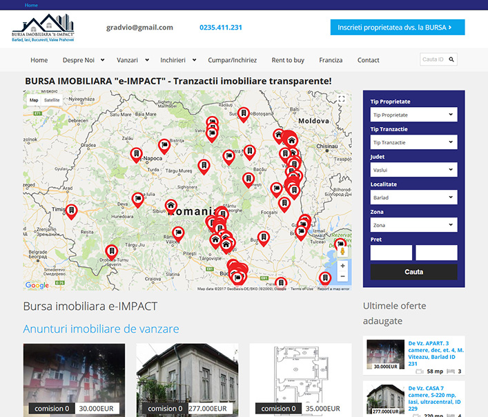 Bursa imobiliara e-IMPACT - agentie imobiliara Barlad